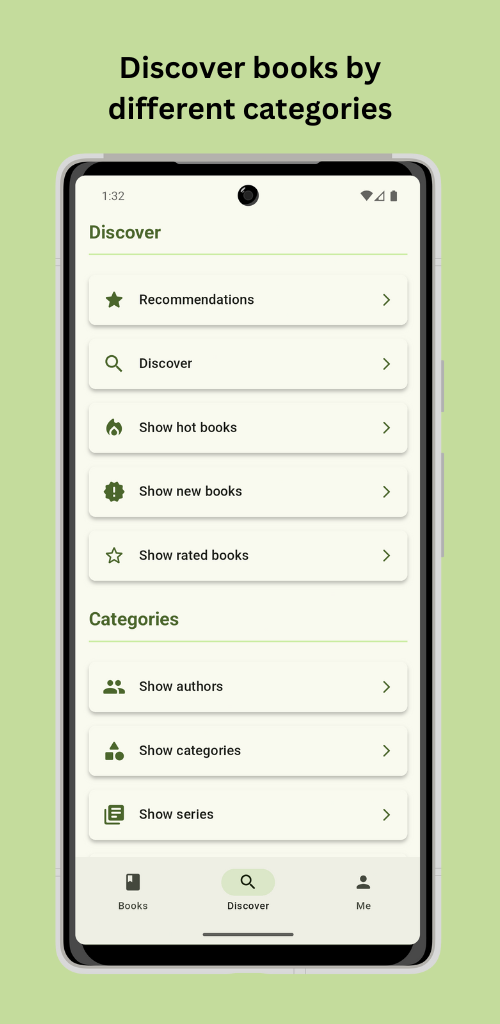 Discover categories