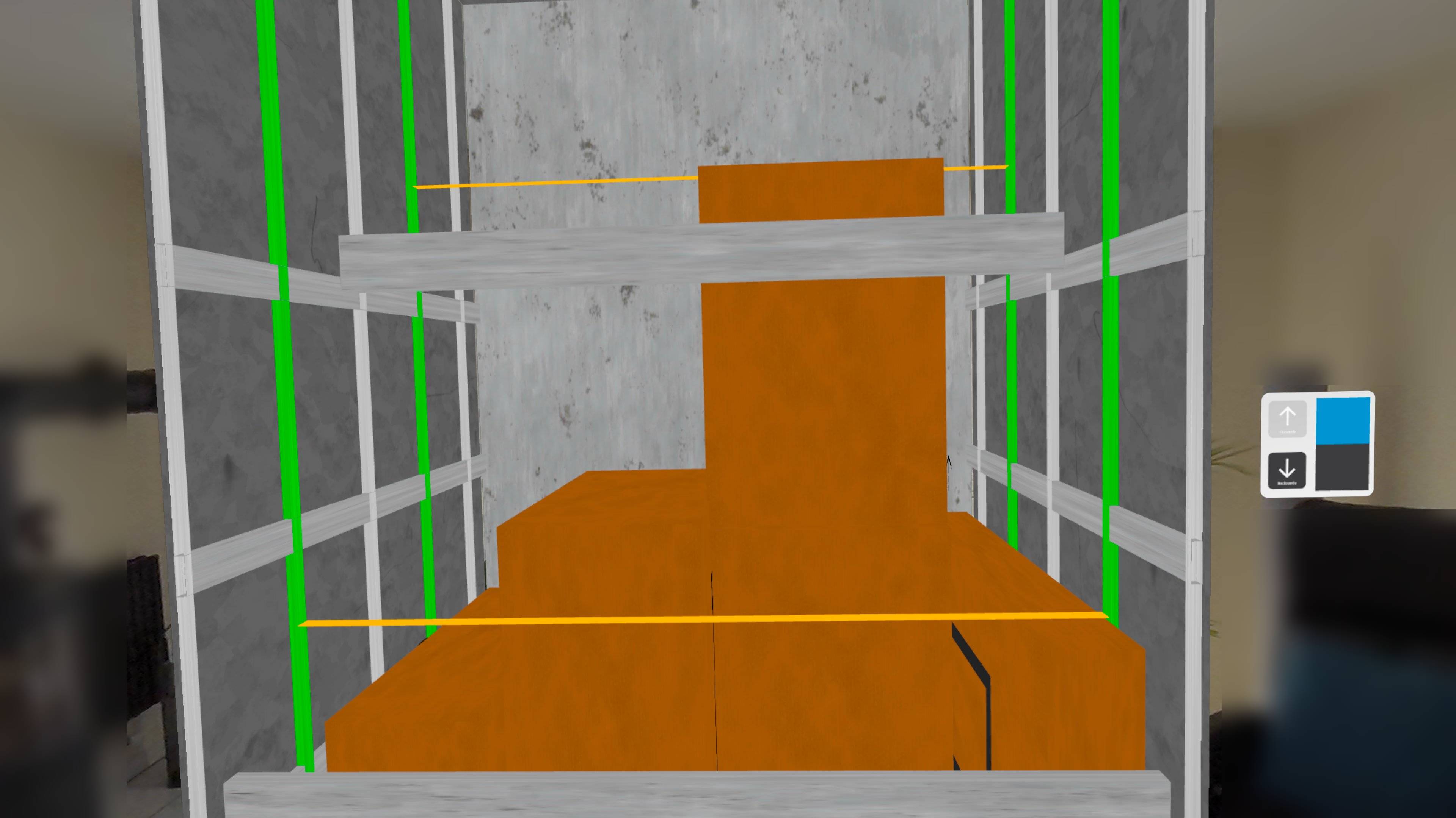 StackWiseAR mixed-reality package placement view